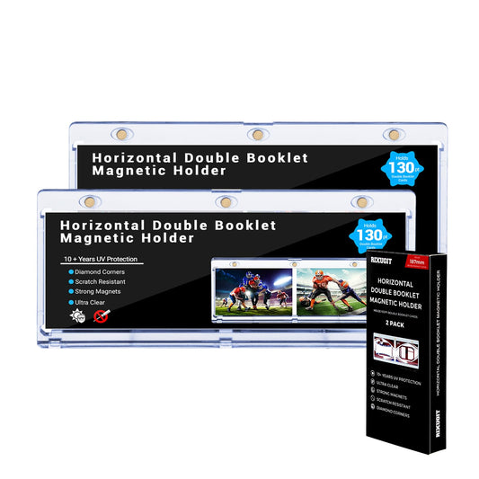 2 Pack Horizontal Booklet 130PT One Touch Magnetic Card Holders