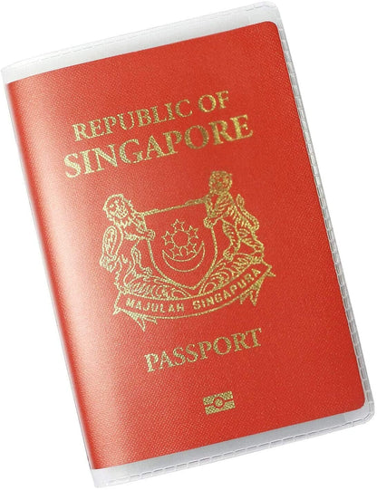 Clear Transparent Passport Cover Holder Case Organizer ID Card Travel Protector (Clear x5)