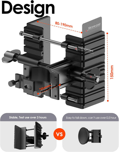 Self Massage Gun Holder PRO for Back, Muscle Hands Free Percussion, Compatible with Most Massage Gun, Design for Hard-to-Reach Area Holder ONLY