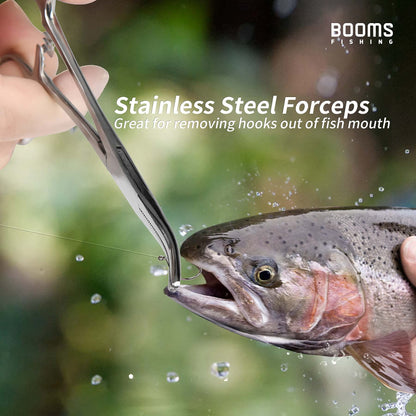 Booms Fishing FF2 4 in 1 Fly Fishing Gear Combo: Forceps, Nipper, Leader Straightener, Zinger Retractor