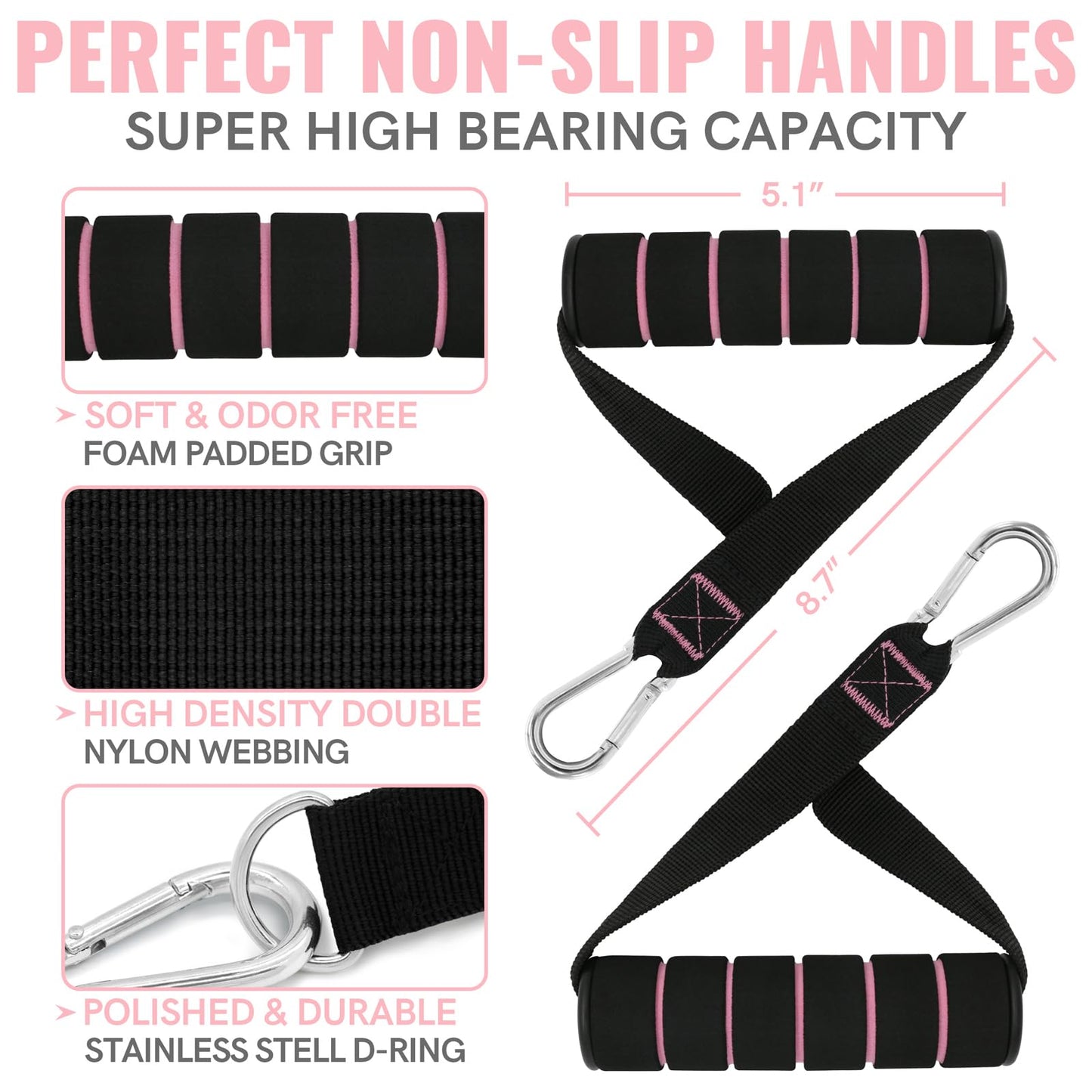 Aihoye Resistance Bands for Working Out, Exercise Bands with Handles, Stretch Bands for Exercise, Workout Bands with Door Anchors for Physical Therapy & Strength Training