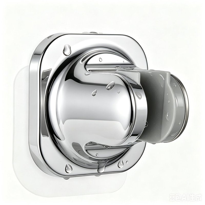 Handheld Shower Head Holder - 5 Positions Adjustable - Slide to Fit - Adhesive Mount with Screw Option, Bathroom Wall Mount Shower Hose Holder (Chrome)