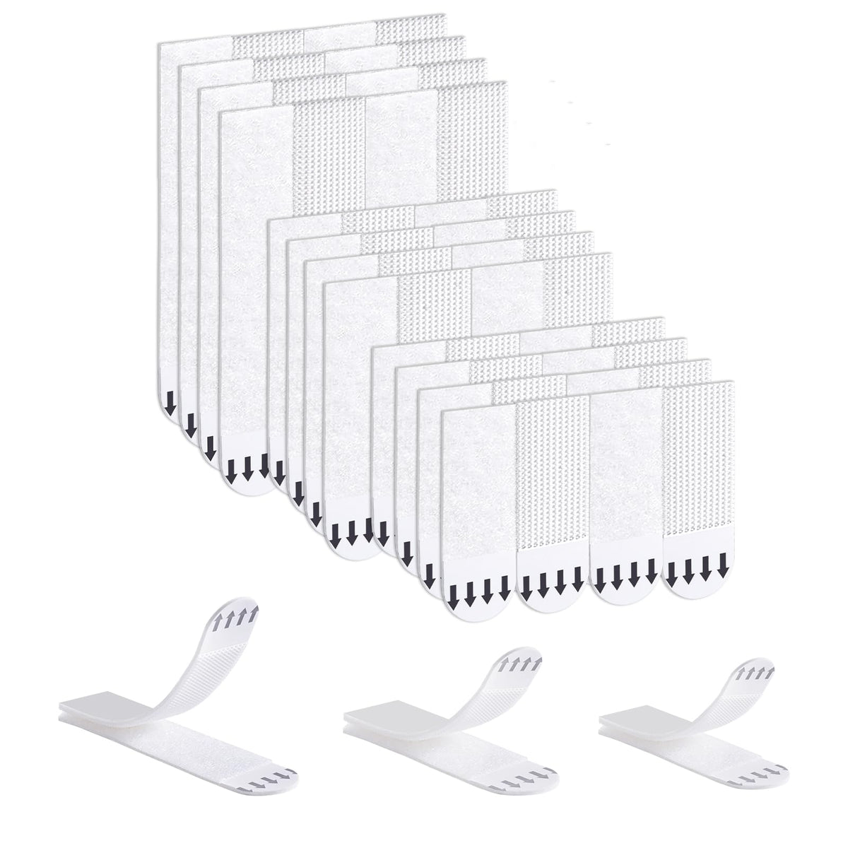 Picture Hanging Strips Heavy Duty Combination,32-Pairs(64 Strips) Adhesive Hook and Loop Mounting Tapes Damage Free No Nails Picture Hangers for Frame Hanging Poster Strips Christmas Decorations