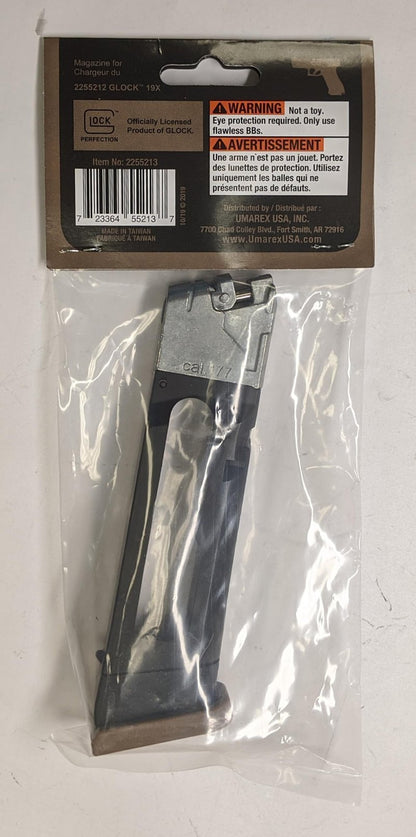 Umarex Glock 19X Gen5 .177 Caliber BB Gun Air Pistol, Spare 18-Shot Magazine (Mag Only)