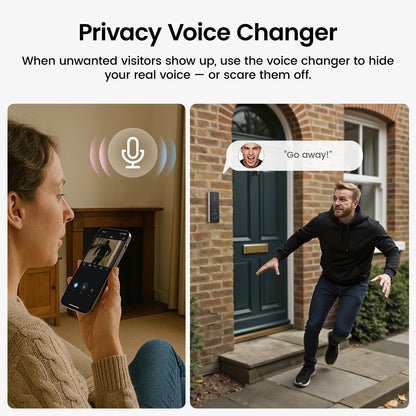 Doorbell Camera Wireless, aosu Battery-Powered Video Doorbell with Chime, 2K Resolution,Support local Storage,166° Ultra Wide Angle,180-Day Battery Life, AI Detection, Work with Alexa&Google Assistant