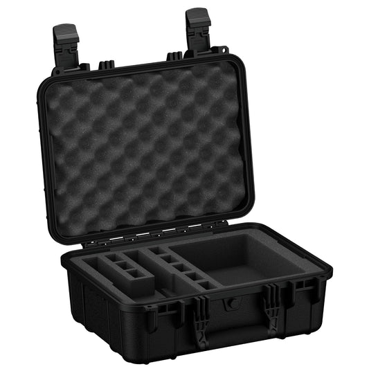 Condition 1 16" 2 Pistol Case, Model 179, Heavy Duty Waterproof Hard Gun Case with 8 Slot Mag with Pre-Cut Foam, 16" x 13" x 6.86"