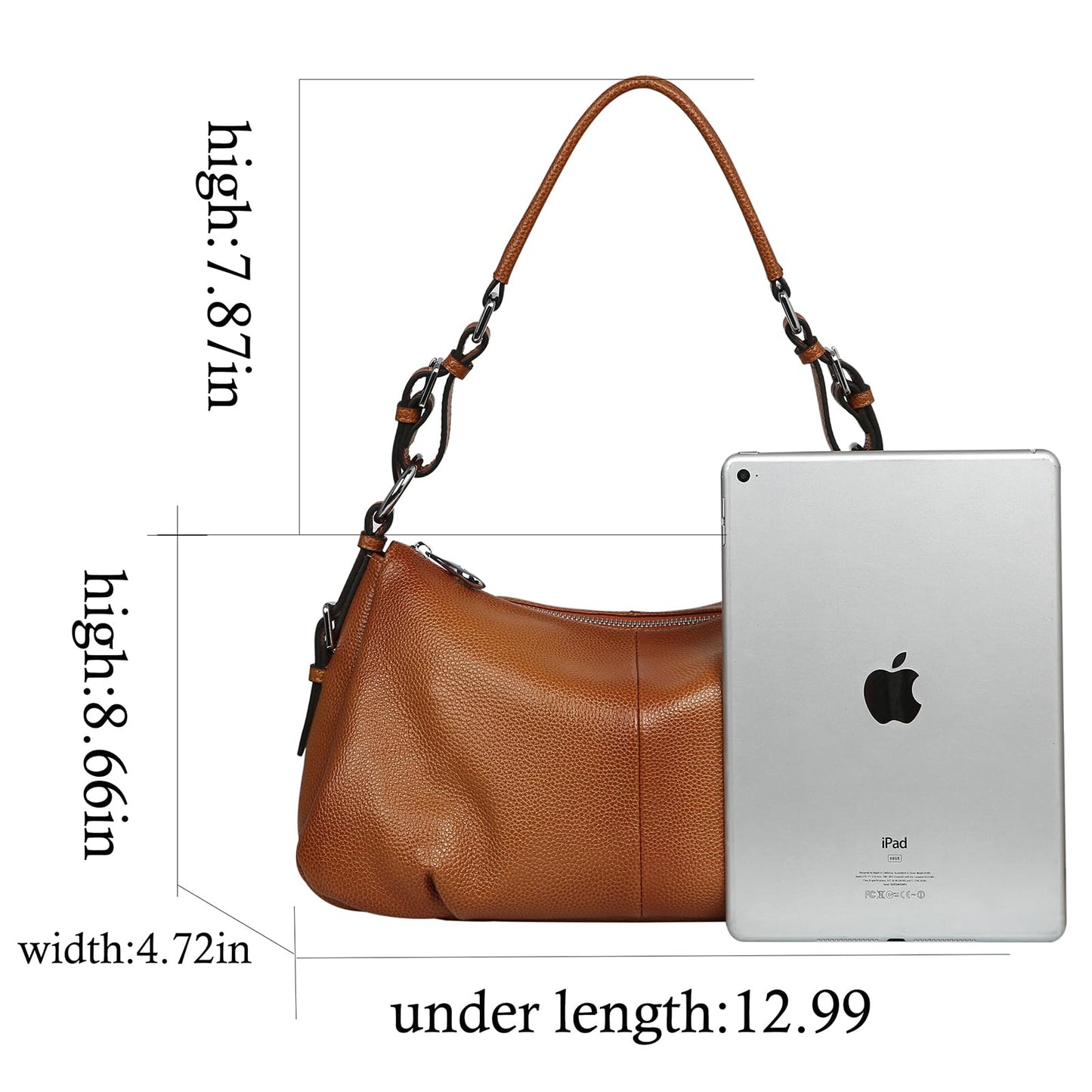 HESHE Leather Purses and Handbags Hobo Shoulder Bags Tote Bag Crossbody Purse Ladies Designer Satchel Bags (Sorrel)