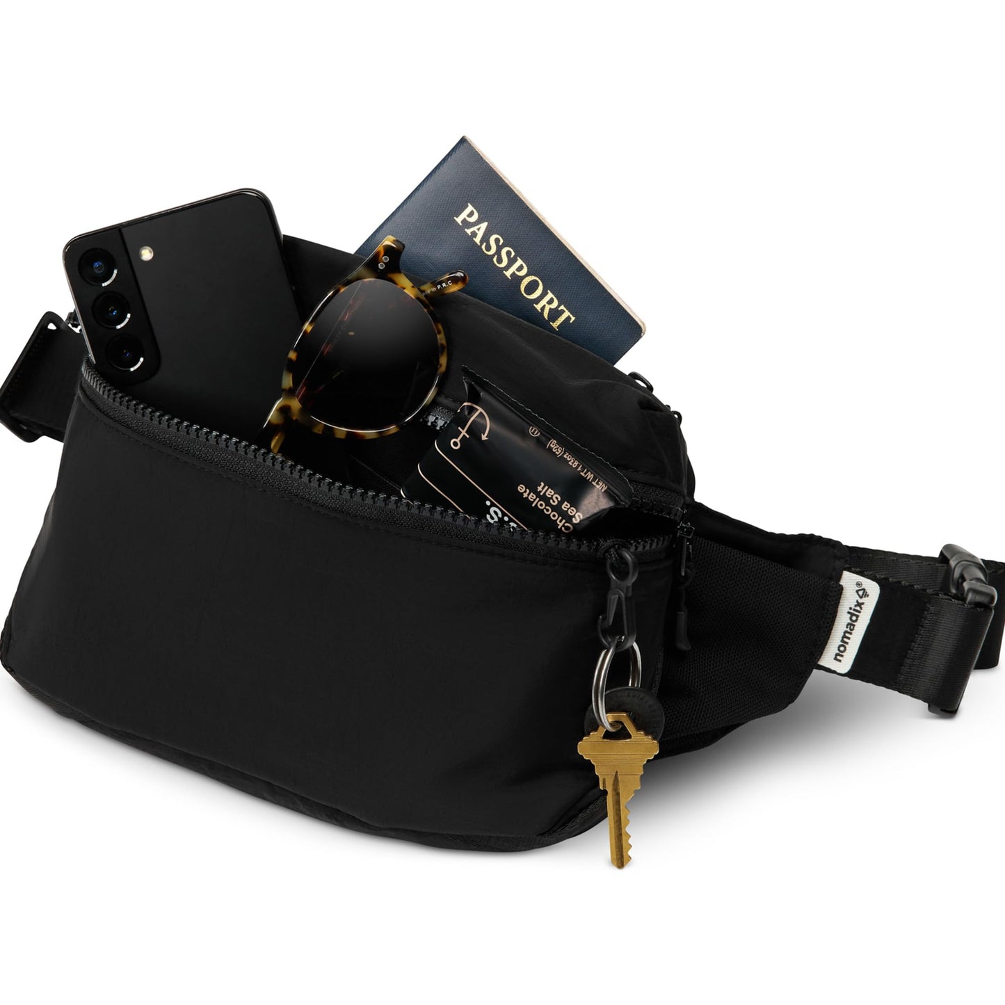Nomadix Fanny Pack Coastal Redwoods – Lightweight, Water-Resistant Crossbody Bag for Hiking, Festivals, and Travel – Eco-Friendly Recycled Nylon with Key Clip, Dual Pockets, and Secure Storage