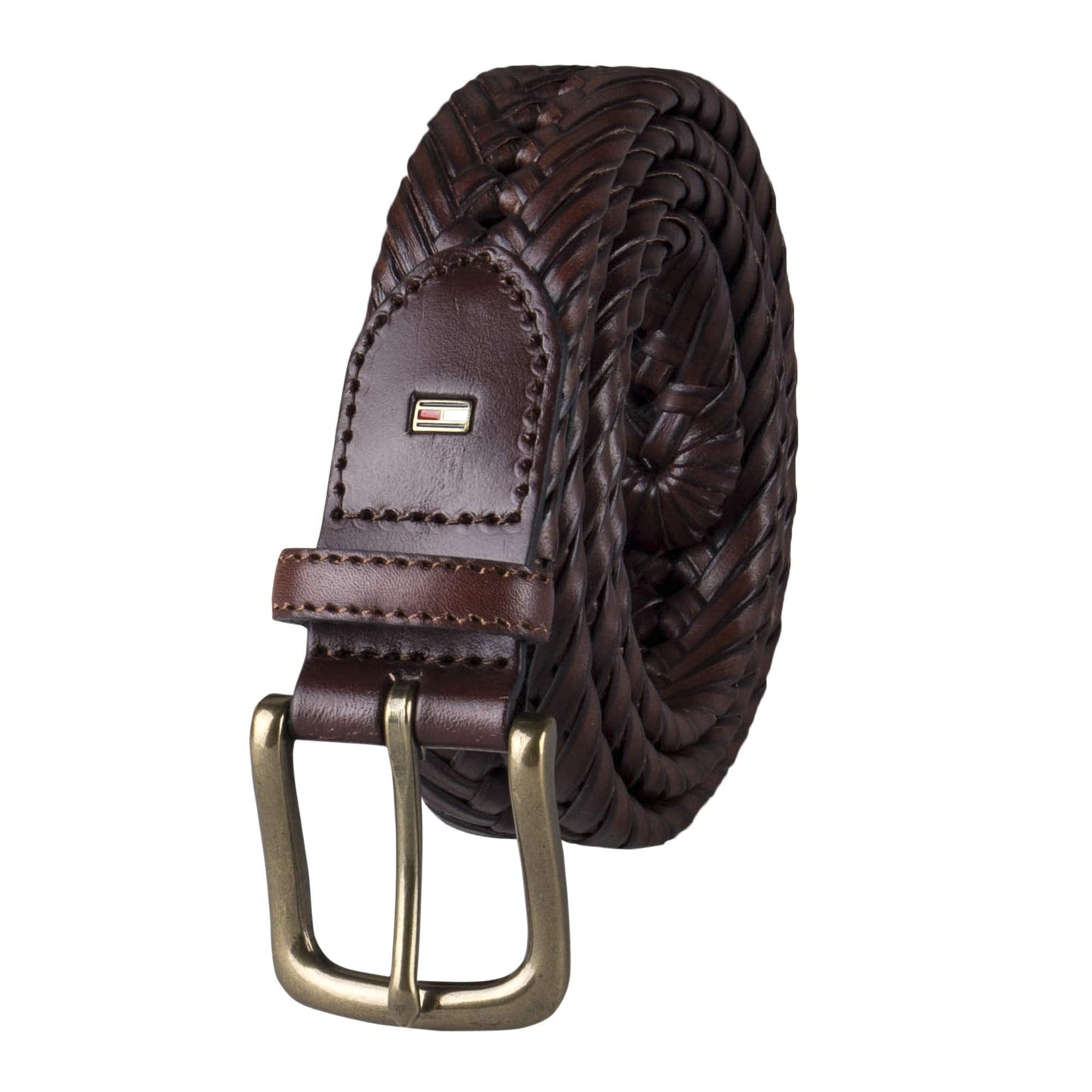 Tommy Hilfiger Men's Braided Belt, Tan, 32