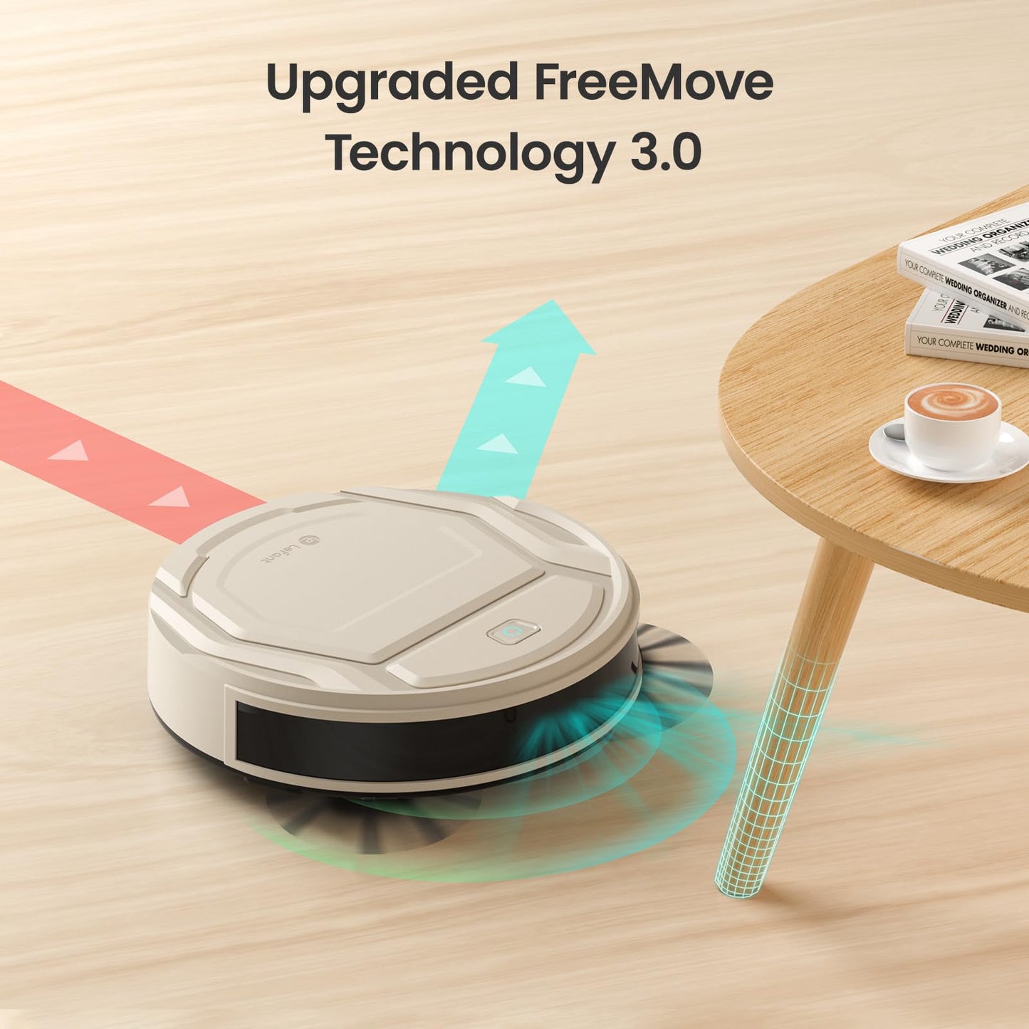 Lefant M210 Pro Robot Vacuum, Slim Quiet, 3 Adjustable Suction Levels, 6 Modes, Robot Vacuum Cleaner for Pet Hair, Hard Floors & Low Carpets, Self-Charging, WiFi/App/Alexa Control, Gray