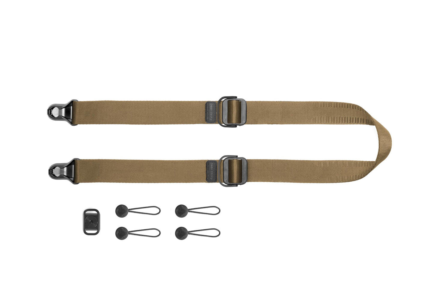 Peak Design Slide Lite Camera Strap, Coyote, Configurable as a Sling, Neck or Shoulder Strap, Quick Release and Connection, Smooth and Grippy Side, Camera Straps for Photographers, 200 lb Capacity