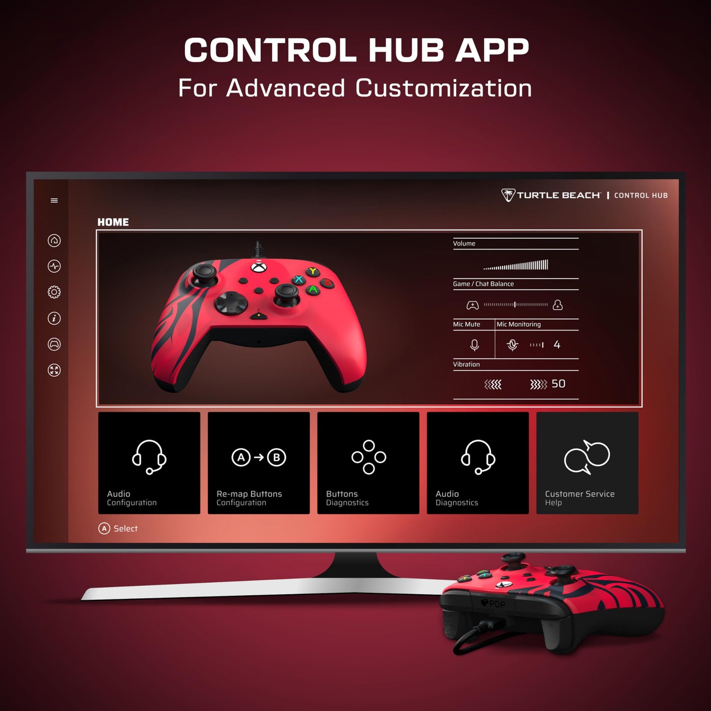 PDP Gaming Xbox Series X|S Red Bundle: REMATCH Wired Gamepad Controller & AIRLITE Wired Headset with Mic, Licensed Xbox One Gamepad, Customizable Joysticks/Triggers in App, Windows PC, Red and Black