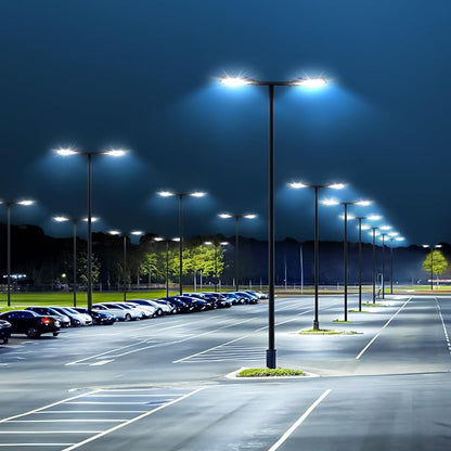 240W LED Parking Lot Light Outdoor,ETL Listed 36000LM Dusk to Dawn LED Flood Lights Commercial 5000K Slip Fitter Mount IP65 Waterproof 85-277V Shoebox Pole Street Light for Barn Yard Driveway
