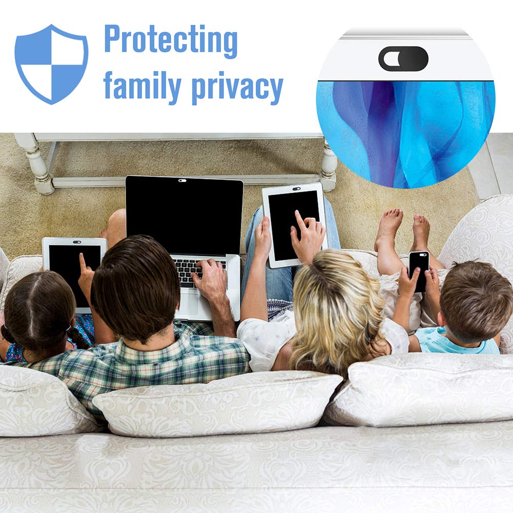 Webcam Cover Slide,[6 Pack] Ultra-Thin Laptop Web Camera Cover Compatible with MacBook,Laptop,PC,Computer,iMac,iPad, iPhone 6/7/8 Plus. 0.022in Thick Web Blocker Protect Your Privacy and Security