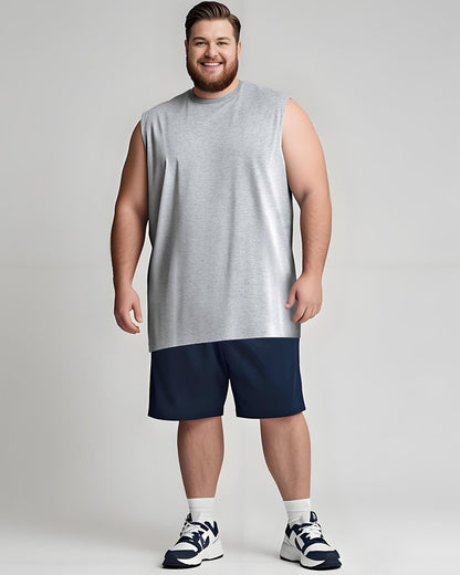 Taiyin 3 Pack Men's Big and Tall Tank Tops Quick Dry Muscle Workout Sleeveless T Shirts Summer Gym Active Undershirts(Black, Gray, Navy Blue,3X-Large Big Tall)