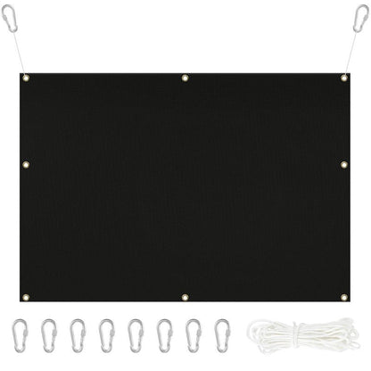 Silipull Archery Backstop Netting Heavy Duty with Rope and Hooks Slingshot Archery Net for Backyard Shooting Accessories(5 ft X 10 ft X 2 Mm, 45 Lbs,Black)