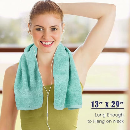 Cleanbear Cotton Hand Towel Set 6-Pack Ultra Soft Hand Towels
