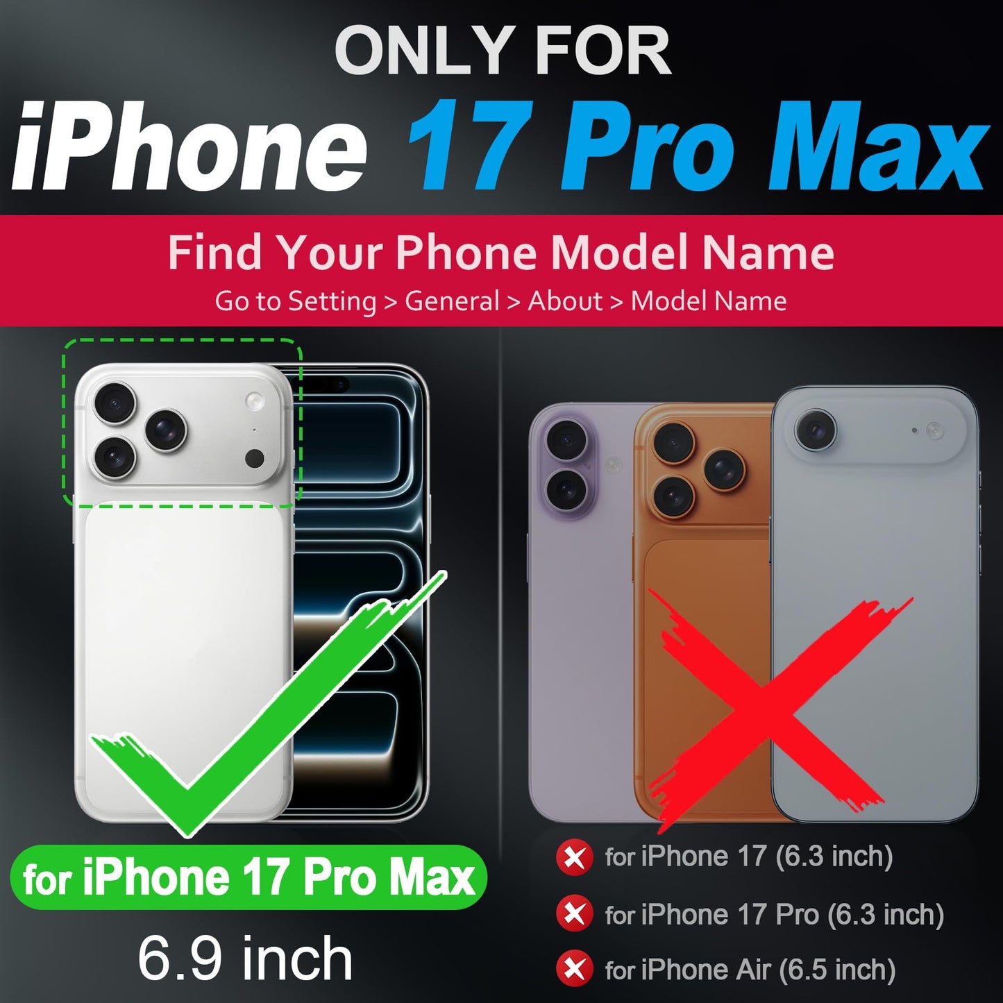 SHIELDON Genuine Leather Case for iPhone 17 Pro Max 6.9" 2025, [Camera Button Updated], Compatible with Magsafe, Magnetic Wireless Charging, Slim Fit, Non-Slip, Anti-Scratch, Shockproof - Navy Blue