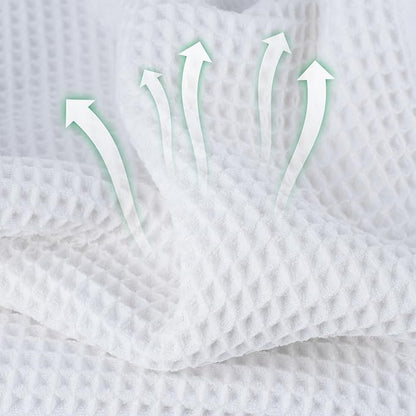 Microfiber Waffle Hand Towels, 4 Pieces, Fast Drying, Lint Free 430 GSM