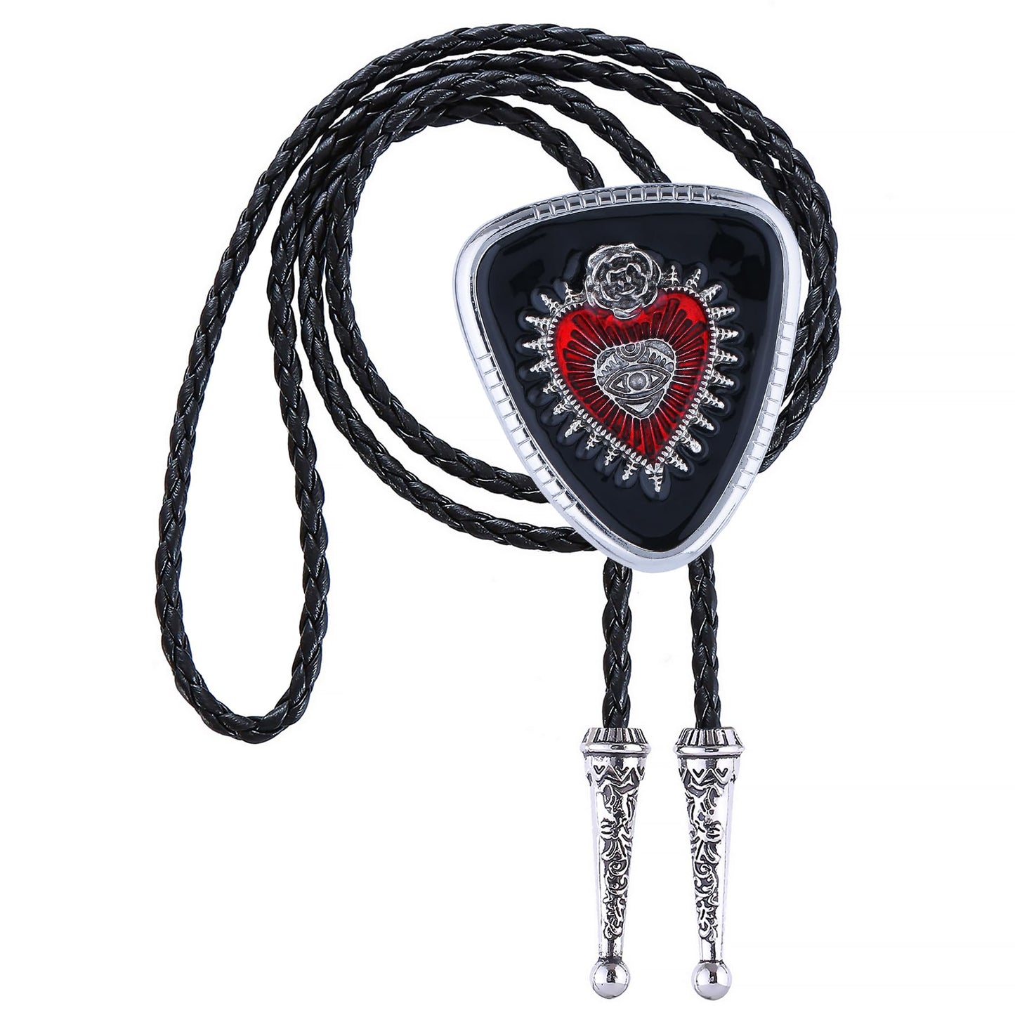 GelConnie Bolo Tie Black Vincent Vega Bolo Tie for Men Women Goth Cowboy String Ties Western Bolero Ties Men
