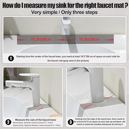 Faucet Mat For Kitchen Sink, Sink Stone Quick Dry Around Faucet, Super Absorbent
