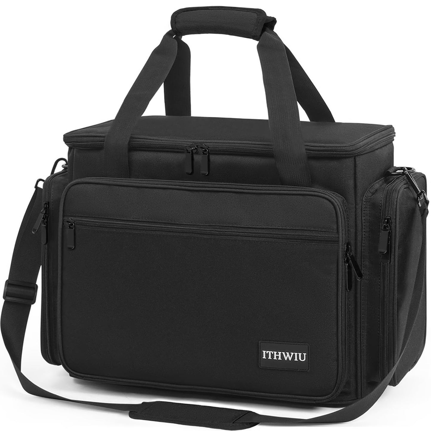 ITHWIU Sewing Machine Carrying Case with Multiple Storage Pockets Large Capacity, Universal Tote Storage Bag Compatible with Most Standard Singer, Brother, Janome