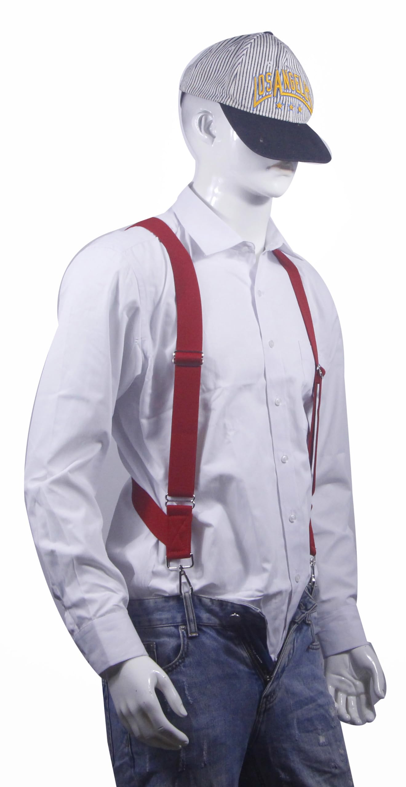 Cedrainy Men’s Suspenders Swivel Hooks X Back Susspenders with 2 Heavy Duty Braces Belt Snaps Loops