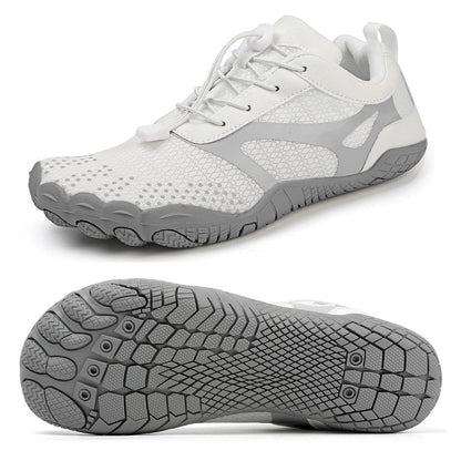 todaysunny Barefoot Shoes Mens Womens Minimalist Cross Training Shoes with Wide Toe Box Athletic Zero Drop Trail Walking Hiking Running Sneakers White