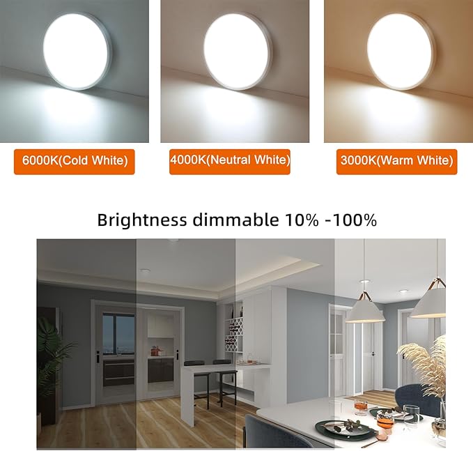 12 Inch Motion Sensor Ceiling Light Indoor,Motion Sensor Fixture Indoor for Closet Hallway Laundry Porch Pantry, Hard Wired Sensor Ceiling Light Black