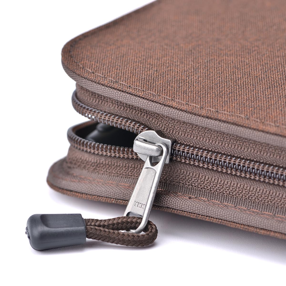 erofa 48 Slots Fountain Pen Case, Brown Water Resistant Canvas Pen Holder Display Pouch Storage Large Capacity Bag