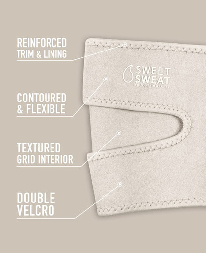Sports Research Sweet Sweat Toned Thigh Trimmers for Men & Women | Increases Heat & Sweat to the Thighs (Quartz, Medium)