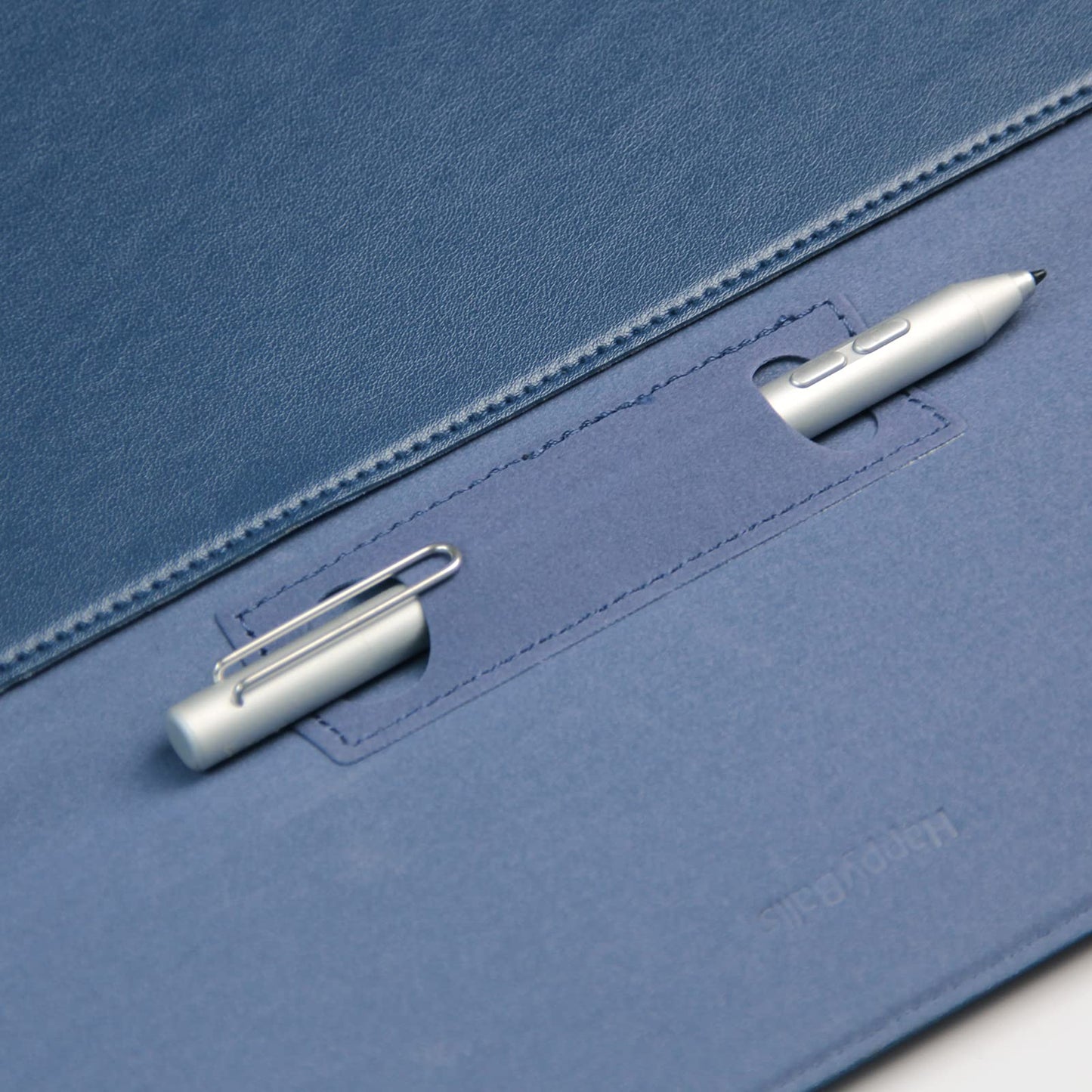 Happy Balls Laptop Sleeve Case 14inch with Stand Compatible with Microsoft Surface Laptop 13"/7 13.8"/6 5 4 3 2 13.5", MacBook Air/Pro 13.3", PU Leather Sleeve for 13-14" Notebook Computers(Dark Blue)