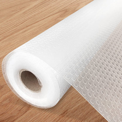 Kitchen Shelf Liner Drawer Liner Durable Stain-Proof Shelf Liners for Cabinets Refrigerator Liners Transparent 17.5 Inch x 20 FT