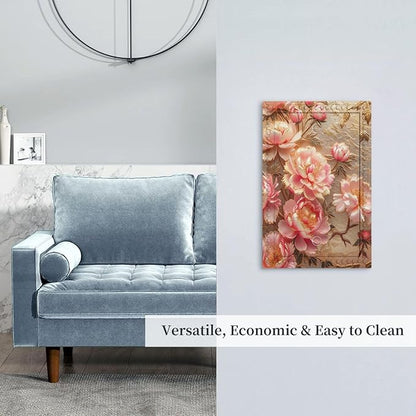 Pink Blooming Flowers Peonies Floral Light Switch Covers No Device Wall Plate 1 Gang Decorative Blank Switchplate Electrical Faceplate for Farmhouse Living Bedroom Decor