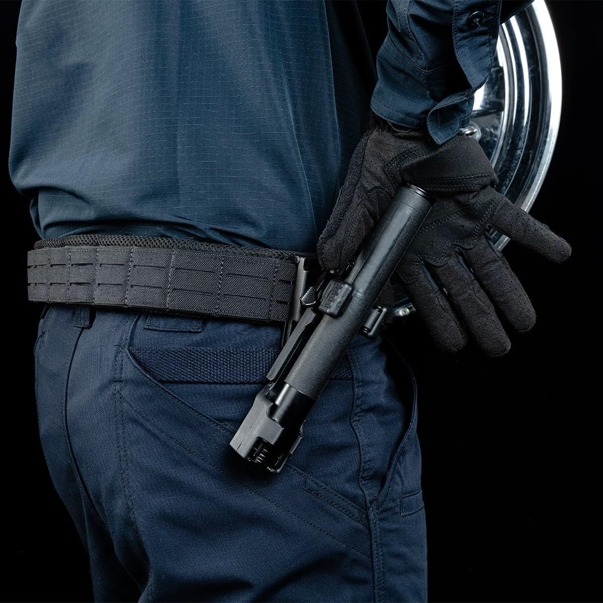 TACNEX Quick Release Baton Holder w/MOLLE Vest Clip Rotatable Police Baton Holster 16"-21"-26" Telescopic Baton Carrier ASP Baton Carry Case Expandable Baton Flashlight Support Stand for LE Security
