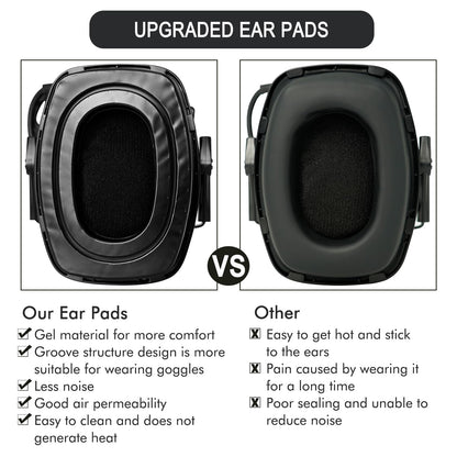 Gel Ear Pads for Howard Leight by Honeywell Impact Sport Pro, Comfortable and Soft Replacement Gel Ear Cups with Silicone Material and Memory Foam