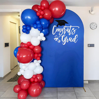 MASTRON Congrats Grad Deal Sign for Backdrop - White Felt Graduation Party Sign Class of 2026 Balloon Arch Backdrop, High School Event Deal Decor, College Commencement Sign