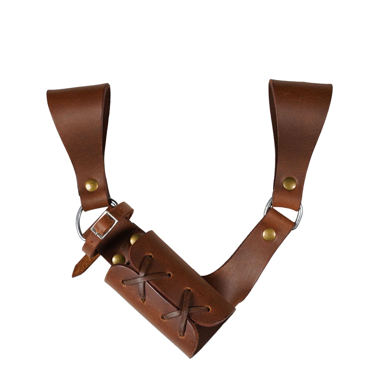 Mythrojan Sword Frog Medieval Leather Sword Holster Adjustable Right Handed Universal Rapier, Renaissance Cosplay Costume Accessory for LARP, Knight Warrior Costumes, Brown Crunch - 8"" x 8"""