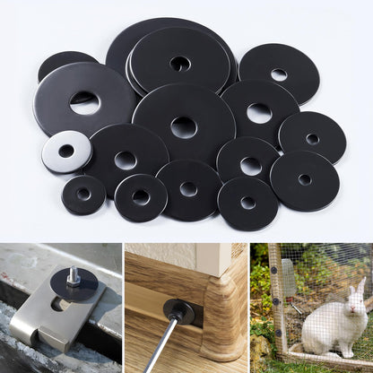 SVLING 40PCS 3/16" x1-1/4 Fender Washers, Black Oxide 304 Stainless Steel 18-8, 3/16" ID x 3/4" OD Hardware Flat Washers for Screws Bolts