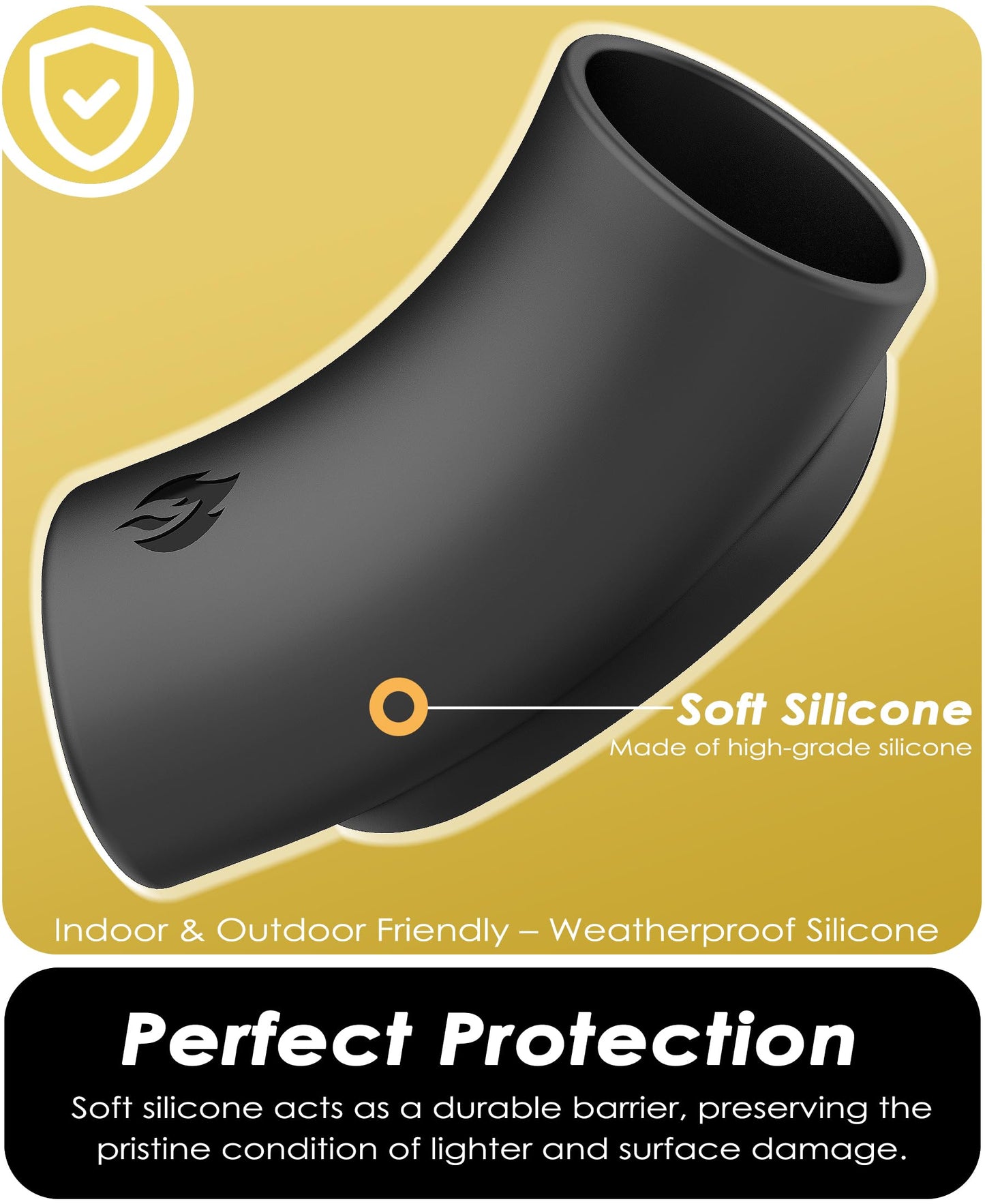 Femlotank Silicone Lighter Holder with 3M Adhesive – Multi-Purpose Chapstick Holder for Lip Balm, Keys, Small Essentials – Weatherproof, Strong Hold for Indoor & Outdoor Use 3 Pack Black