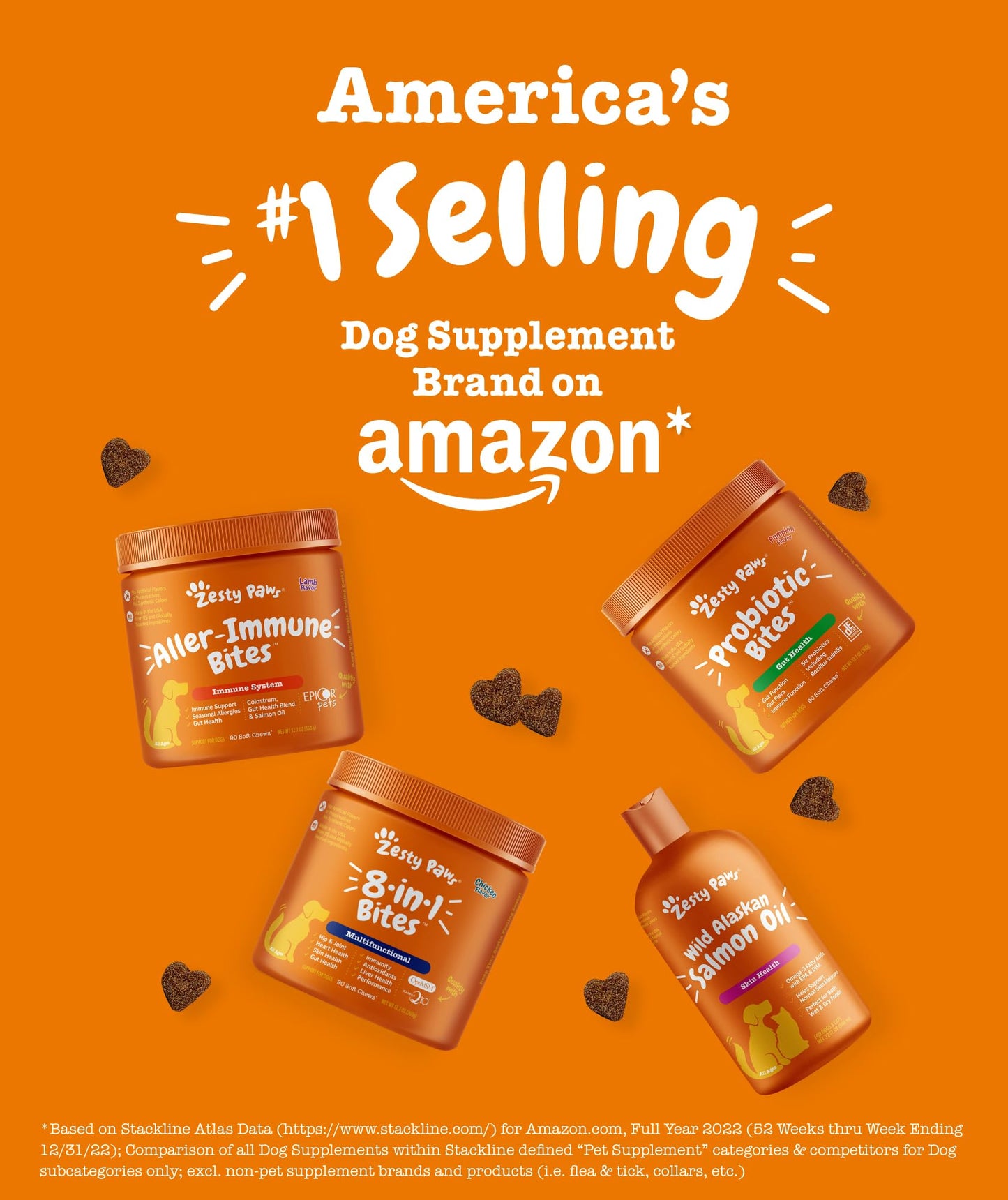 Zesty Paws Hip and Joint for Dogs, Glucosamine for Dogs Hip and Joint Supplement with Chondroitin, MSM, Vitamins C & E - Bacon, 90 Count