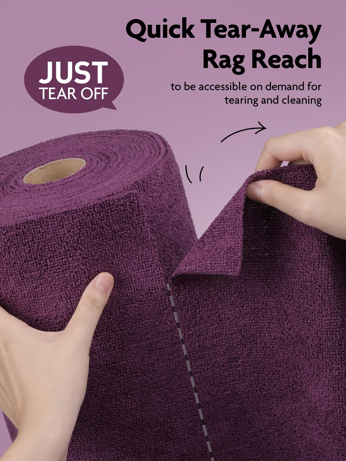 Fantasticlean Microfiber Cleaning Cloth Roll -150 Pack, Tear Away Microfiber Towels, 12" x 12", Reusable, Washable, Ultra Absorbent Dishcloth for Home Supplies, Car, Pet, Kitchen (2 Rolls of Grey)