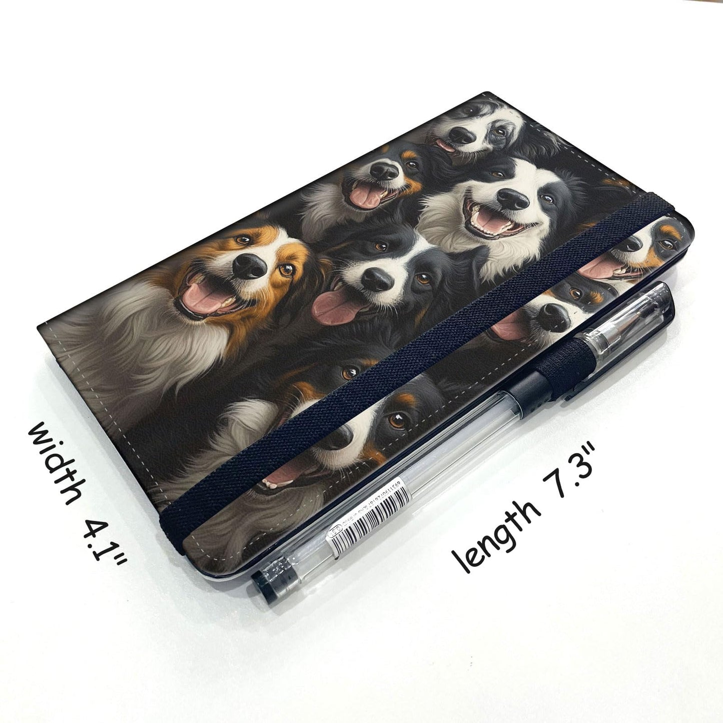 GYSYZJDH Checkbook Cover for Men & Women, Slim PU Leather Checkbook Holder Wallet with RFID Blocking, Stylish and Durable, Collie Dogs