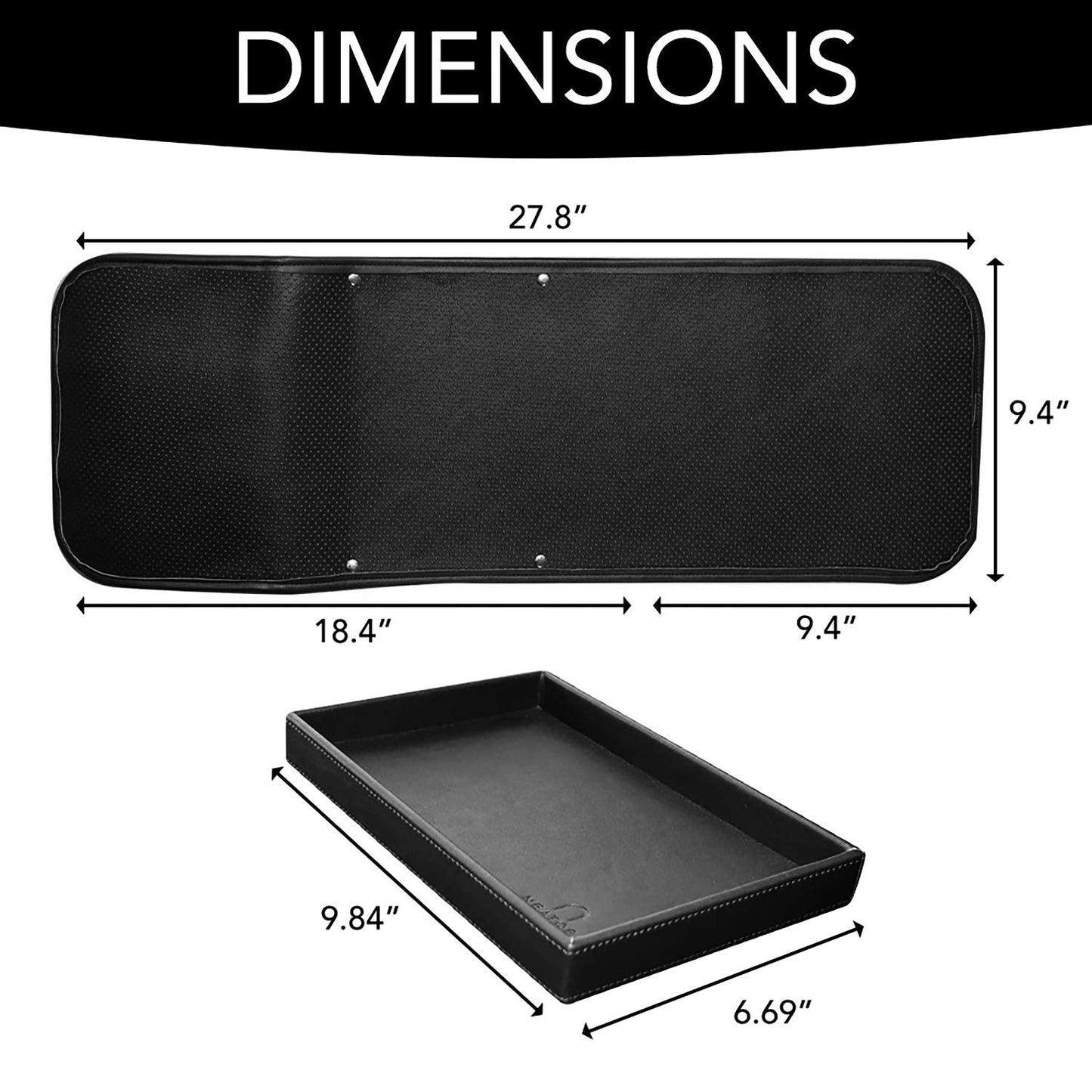 U NEATOPA Couch Remote Caddy Control Holder Sofa Organizer with Detachable Wooden Snack Tray for Recliner Mattresses Chair Armrests with 4 Slots - 1 Large Pockets and 3 Small Pockets (Black)