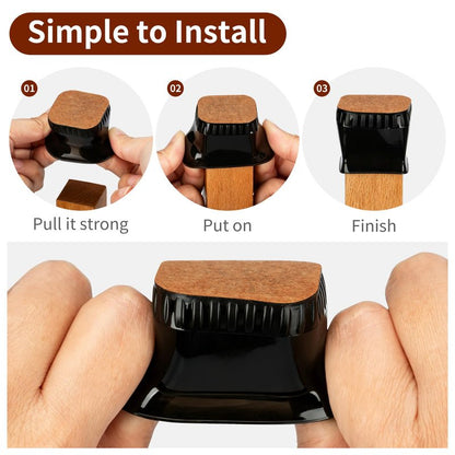 Chair Leg Floor Protectors - 40 Pcs Silicone & Felt Pads for Hardwood Floors - Anti-Scratch Furniture Sliders, Noise-Reducing Chair Feet Covers - Furniture Leg Caps Fit Sizes to(0.75"-1.06")