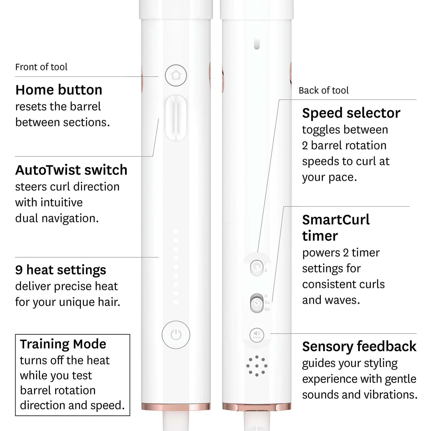 T3 CurlWrap Automatic Rotating Curling Iron with Longer Barrel, 2 Timer Settings, 9 Heat Settings, Auto-Rotating Ceramic Barrel and Ion Generator for Fast, Easy Curls and Waves on All Hair Types