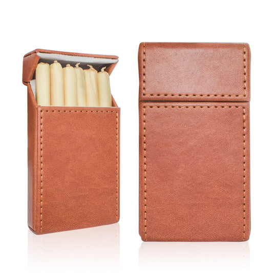 Leather Cigarette Case,King Size Prerolled Cone Holder,Waterproof Airtight Smell Proof Container,Carrying Case for Traveling