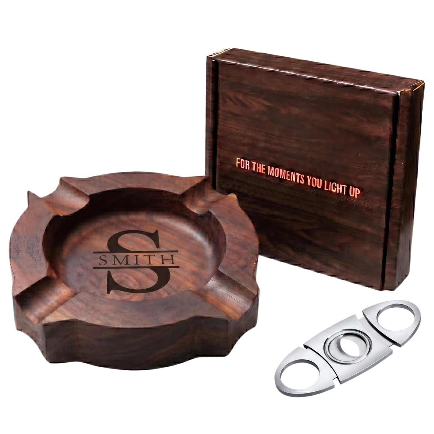 mycutia Custom Craft Fathers Day Gift Walnut Wood with Monogram Name for Men Dad Husband Home Indoor Outdoor for Dad Birthday Anniversary Wedding 2026 (Style 01)