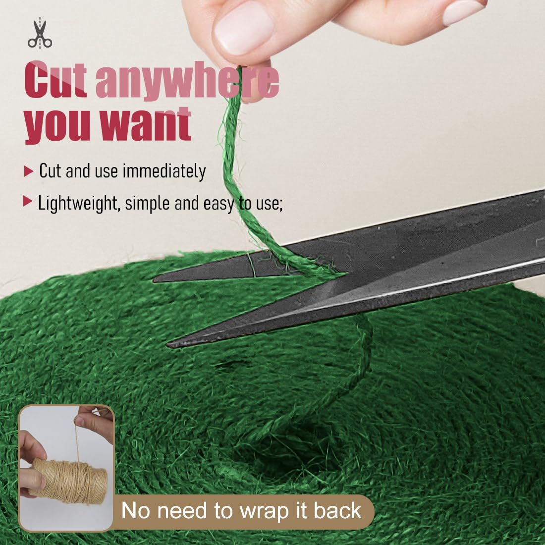 PerkHomy 800 Feet (2Pcs * 400Feet) Garden Twine Strong Natural Jute Long Green Twine for Gardening Tomato Climbing Plant Tie Floristry Crafts Gift Wrapping Packing Decor