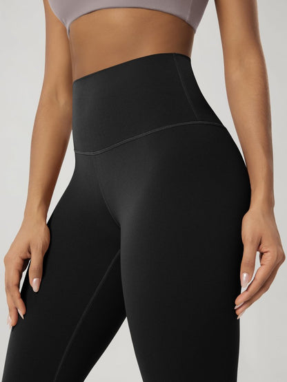 ODODOS Buttery Soft Lounge Yoga Capris for Women 19" High Waist Capri Leggings, Black, X-Large